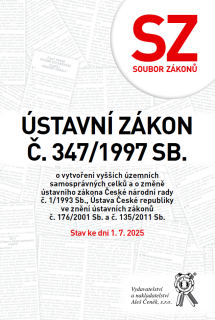 Soubor zákonů – Ústavní zákon č. 347/1997 Sb., o vytvoření vyšších územních samosprávných celků a …