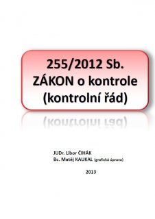 255/2012 Sb. - Zákon o kontrole