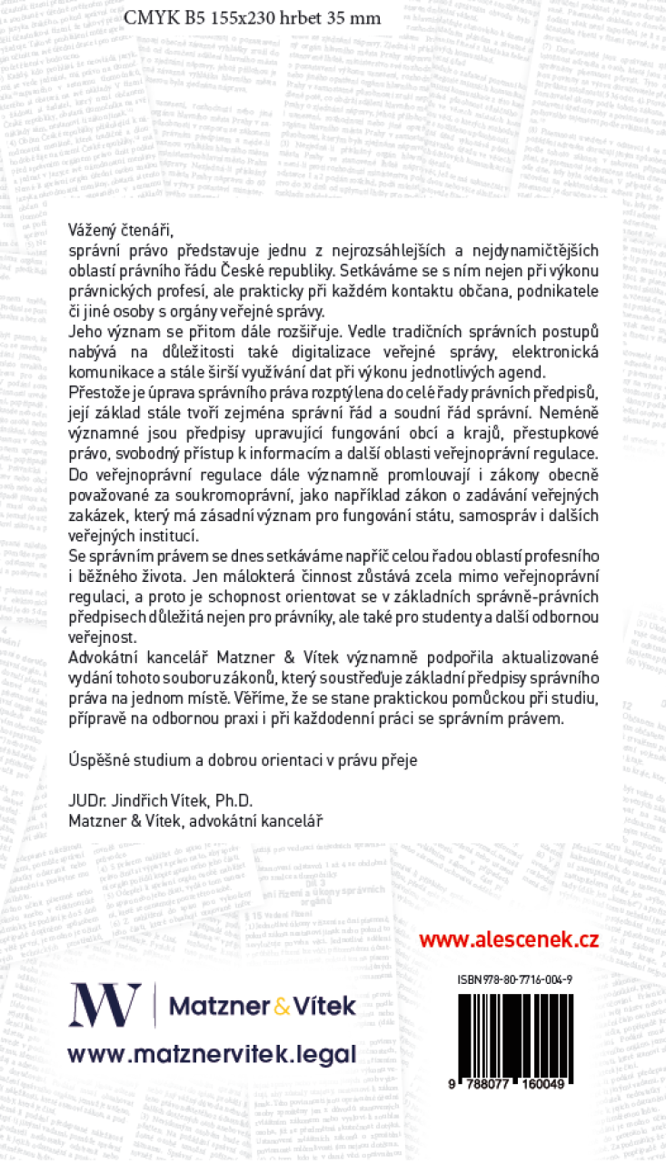 Soubor zákonů. Správní právo.
