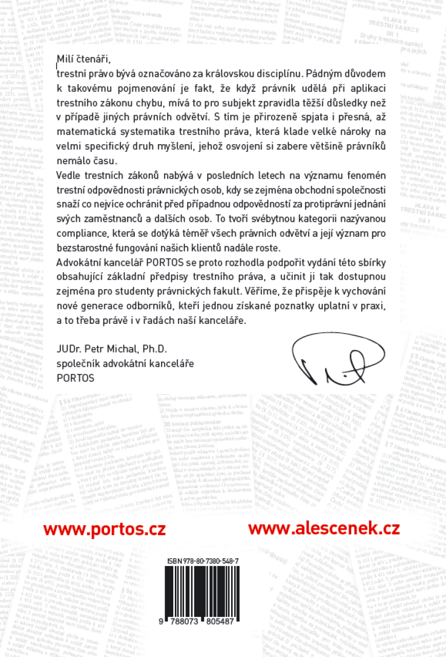 Soubor zákonů. Trestní právo. Stav ke dni 1. 1. 2026