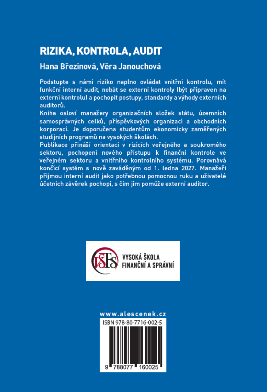 RIZIKA, KONTROLA, AUDIT
