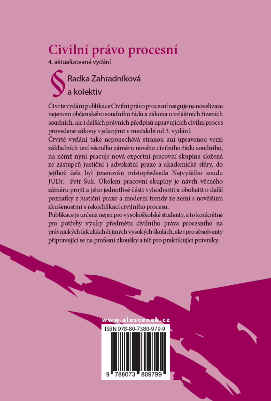 Civilní právo procesní, 4. vydání