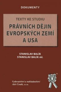 Texty ke studiu právních dějin evropských zemí a USA