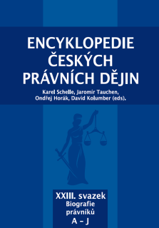 Encyklopedie českých právních dějin, XXIII. svazek Biografie právníků A-J